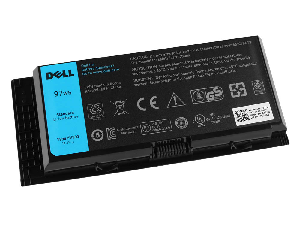 (image for) Original 97Wh 9 Cell Dell 9GP08 Battery