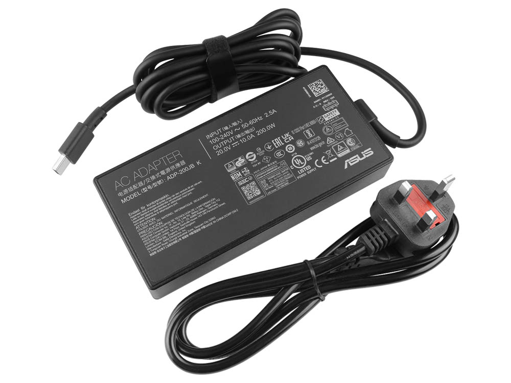 (image for) Original 200W Rectangle Conn Asus 0A001-01121100 Adapter Charger + Cord