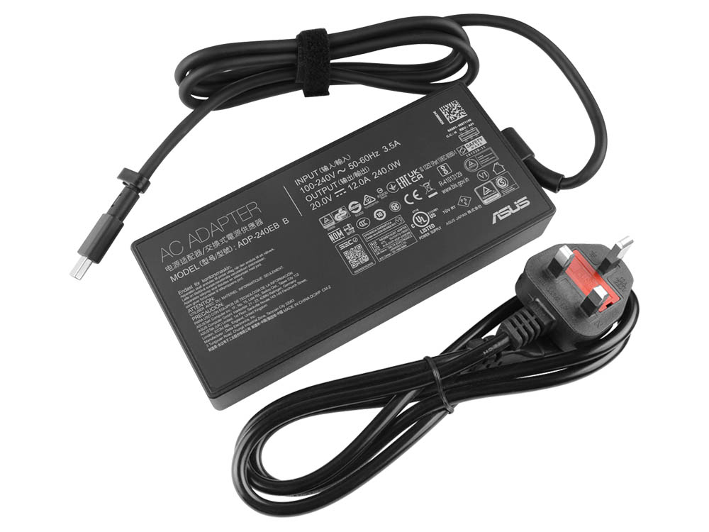 (image for) Original 240W Rectangle Conn Asus ROG Zephyrus G16 GU605MU-QP095X Adapter Charger + Cord