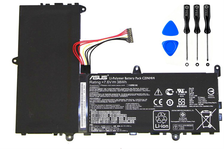 (image for) 7.6V 38Wh Asus C21N1414 0B200-01240000 Battery 