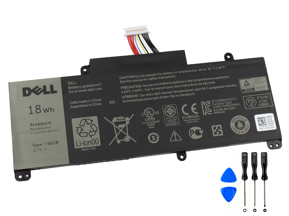 (image for) Original 18Wh Laptop Battery Dell 074XCR 74XCR VXGP6 X1M2Y