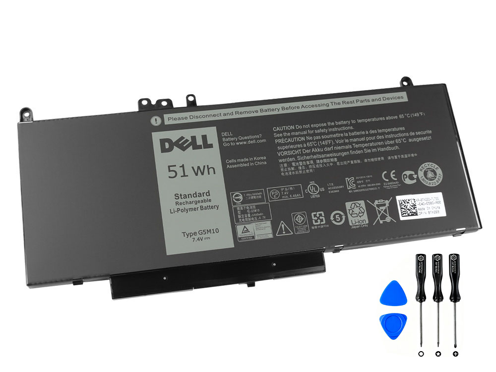 (image for) Original 51Wh 4 Cell Dell 451-BBUF 451-BBLN Battery