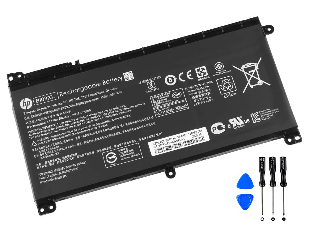 (image for) Original 3470mAh 41.7Wh HP ON03XL Battery