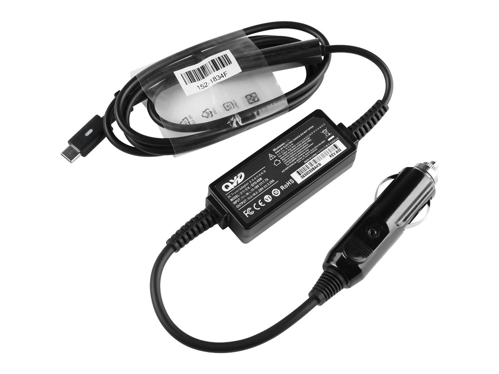 (image for) 65W USB-C Lenovo 01FR024 DC Car Adapter Charger Power