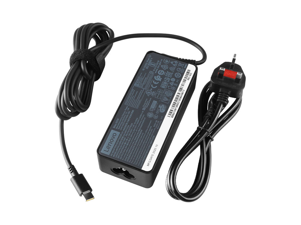 (image for) Lenovo IdeaPad 5 15ALC05 82LN0000CF Charger AC Adapter Original 65W USB-C + Power Cord